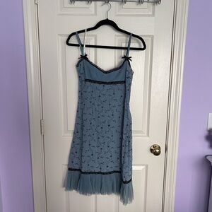 Short, light blue, nightgown